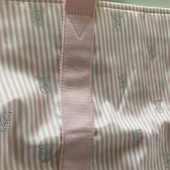 New VS Pink Striped Tote Bag - Picture 2 of 3
